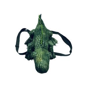 Sleepyville Critters Plush Alligator Crocodile Shaped Backpack Bag Zipper Pouch